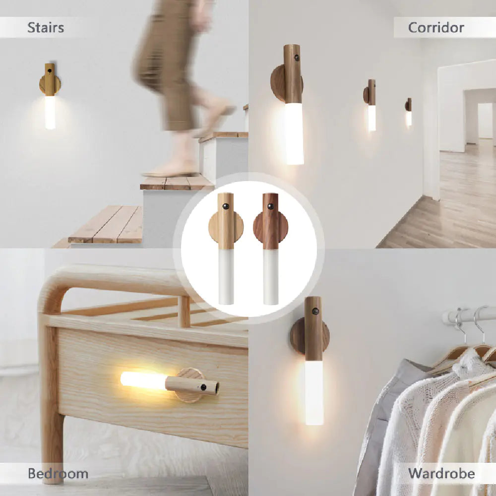 LED USB Wireless Wood Stick Night Light