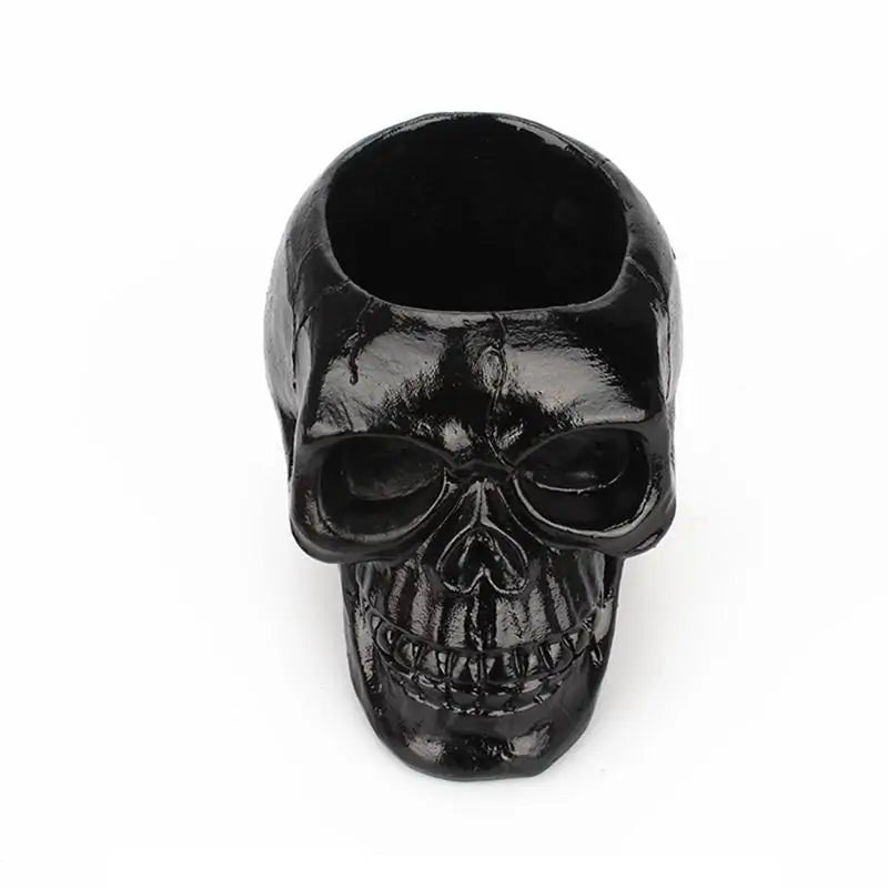 Black Skull Storage Pen Holder