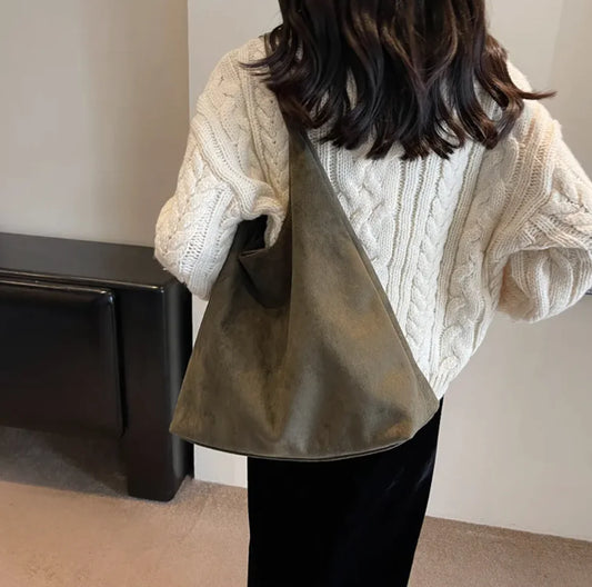 Vintage Suede Large Capacity Shoulder Bag