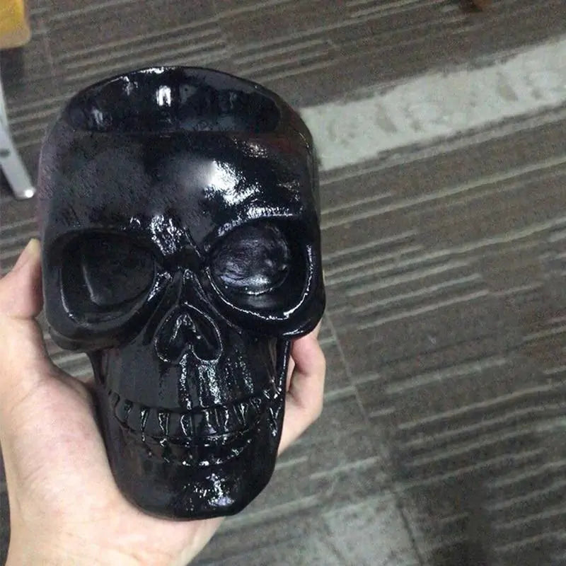 Black Skull Storage Pen Holder