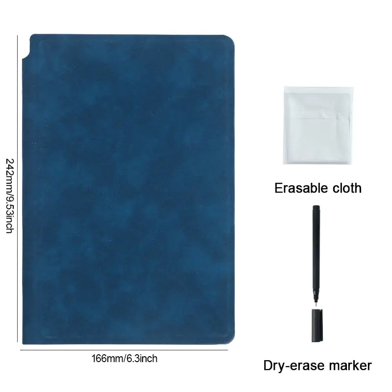 Reusable Whiteboard Notebook Leather Memo