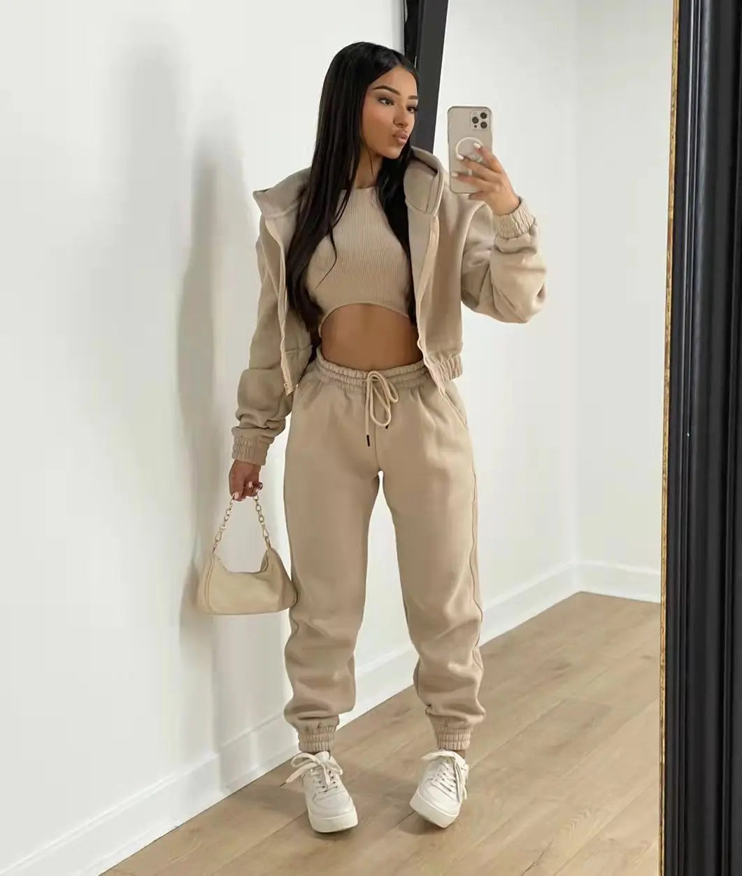 Thick Fall Winter Clothes Hoodie and Sweatpants