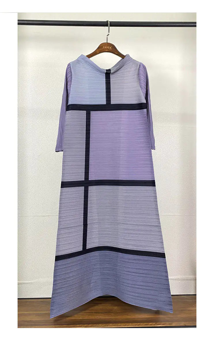 Colorblock Pleated Dress