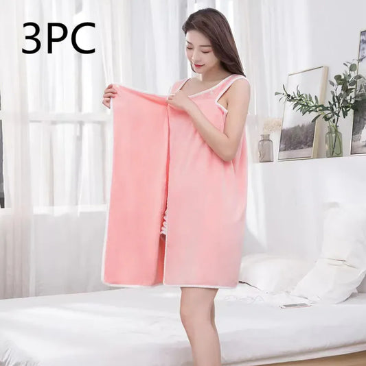 Coral Fleece Cotton Bath Skirt – Soft, Water-Absorbing, and Thickened