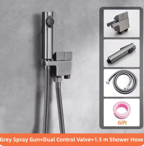 High-Pressure Bidet Spray Set with Valve