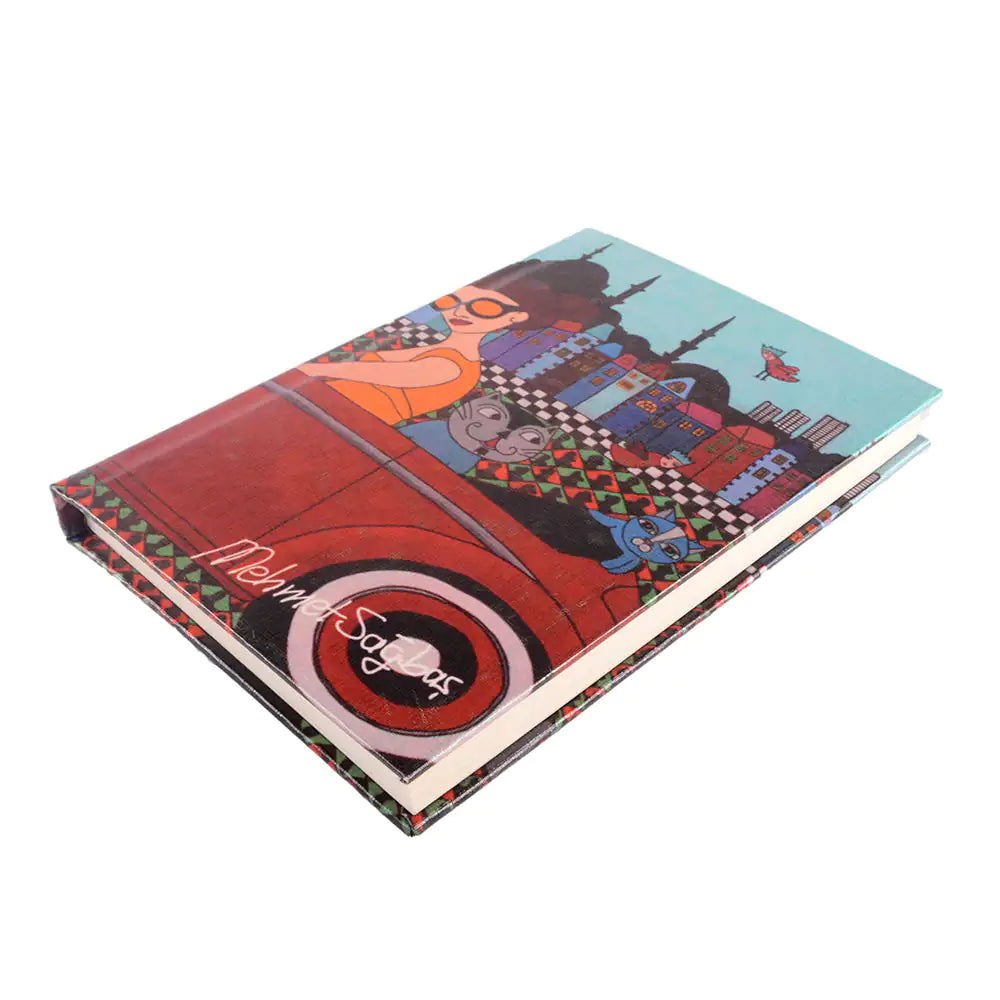 BiggDesign Girl in Car Trolley Notebook 9x14 cm