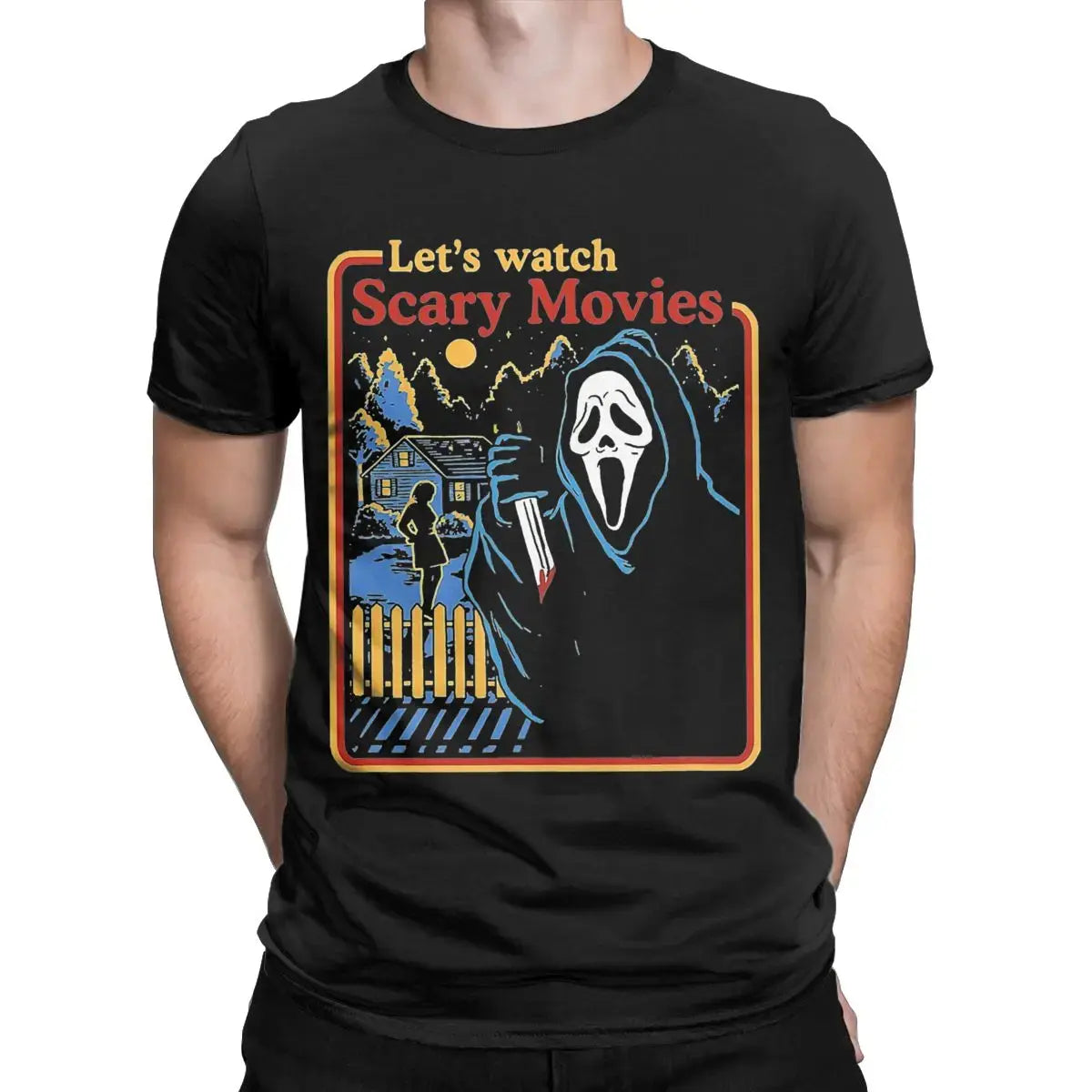 Vintage 'Let's Watch Scary Movies' Horror T-Shirt