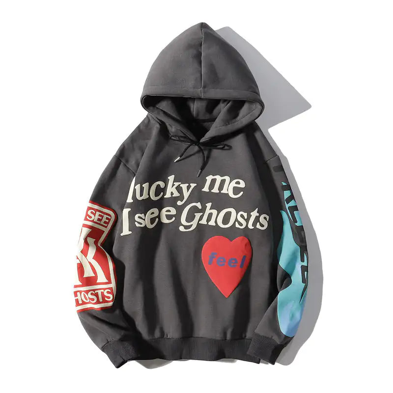 Ghosts Graffiti Oversized Hoodie