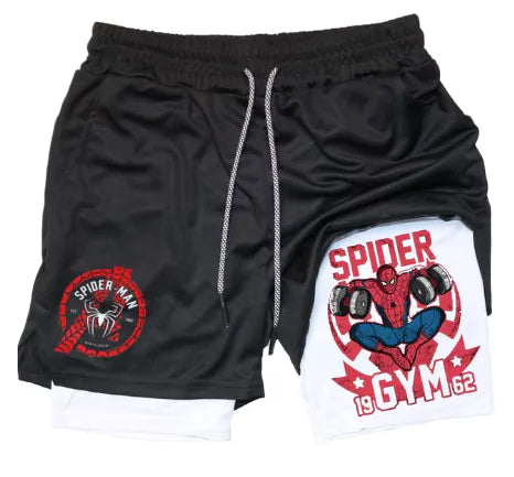 Marvel Spider-Man Venom Gym Shorts Men Fitness