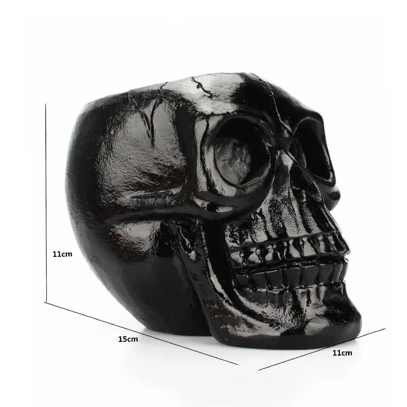 Black Skull Storage Pen Holder