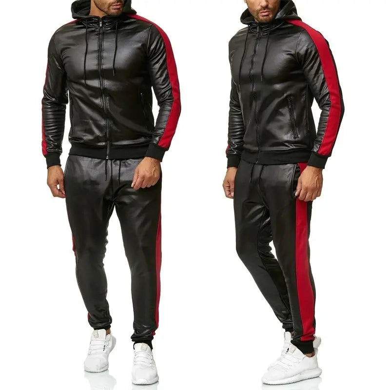 Hooded Jacket and Pants Jogging Suit Tracksuits