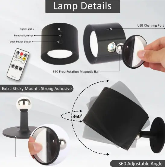 Double-headed Small Night Lamp