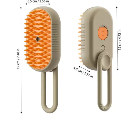 Pet Grooming Comb with Electric Spray – Soft Silicone Brush for Cats and Dogs, Includes Water Steam and Hair Remover